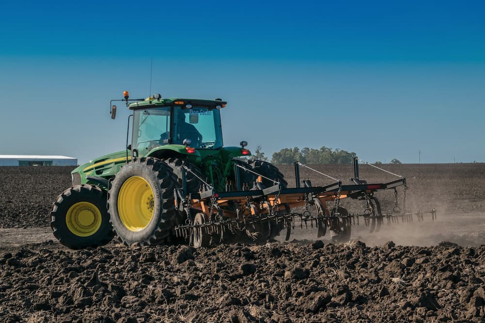 Groene traktor